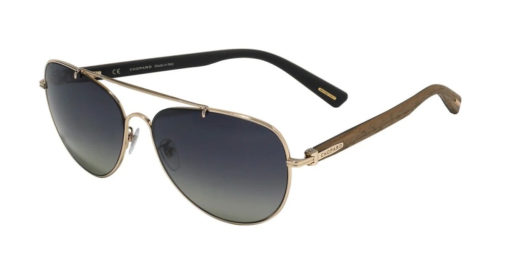 Chopard SCHC89 WOOD/RUBBER - 300P - 62 - CON LENTI POLARIZZATE Occhiali da sole Pilot (Aviator)