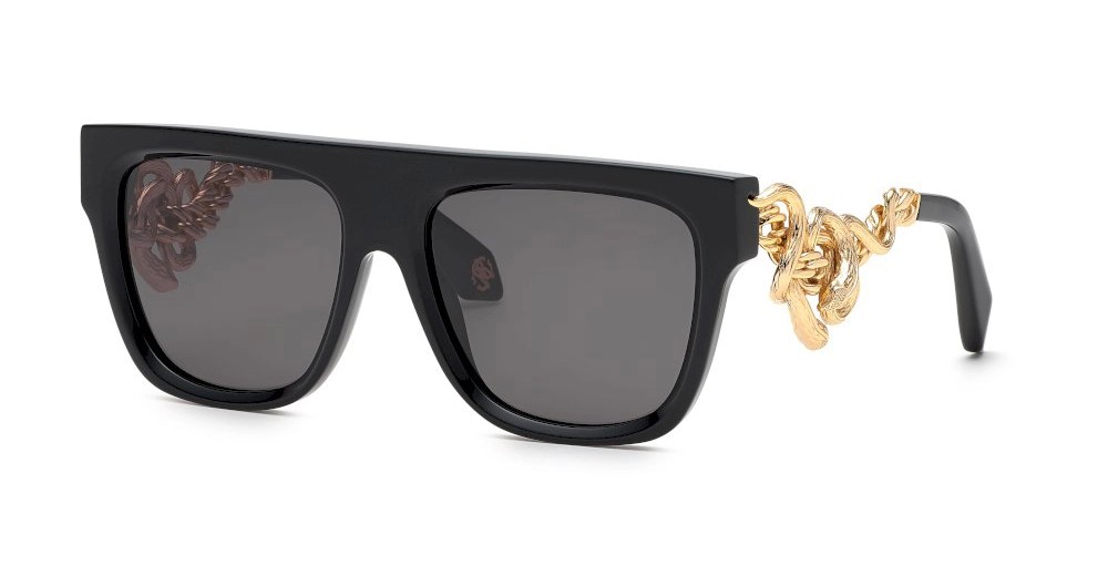 Roberto Cavalli SRC014 - 0700 - 57 Occhiali da sole Black Aviator