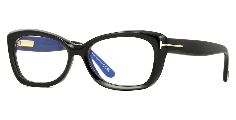 Tom Ford TF6046-B ECO - 001 - 55 - CON LENTI CON FILTRO LUCE BLU-VIOLETTA Montature ottiche Black