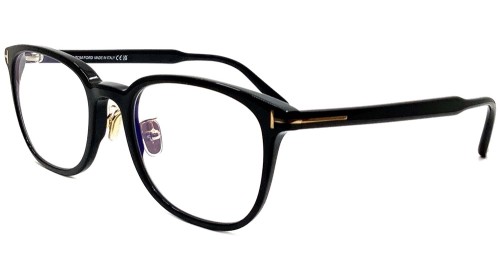 Tom Ford TF6053-D-B ECO - 001 - 53 - CON LENTI CON FILTRO LUCE BLU-VIOLETTA Montature ottiche Black Pantó / Rounded