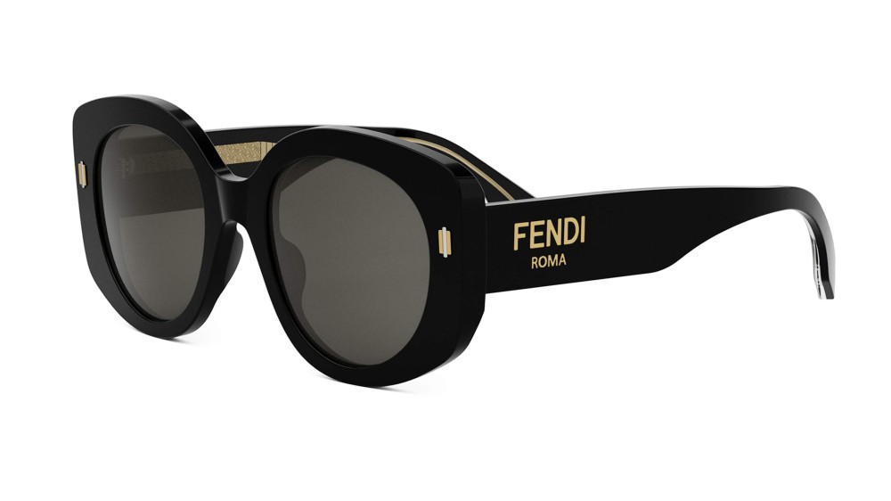 Fendi FE40137I - 01A - 51 Occhiali da sole Black Round