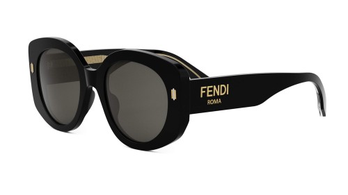 Fendi FE40137I - 01A - 51 Occhiali da sole Black Round