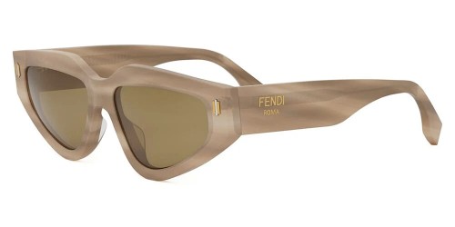 Fendi FE40163U - 59E - 54 Occhiali da sole Brown Cat Eye