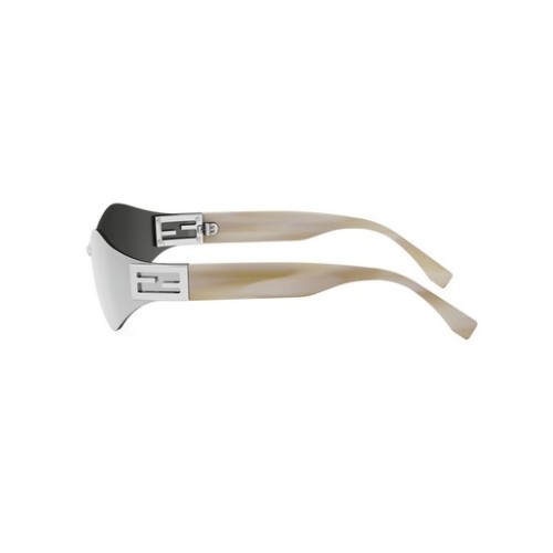 Fendi FE40159U - 16C - 74 Occhiali da sole Silver Shield