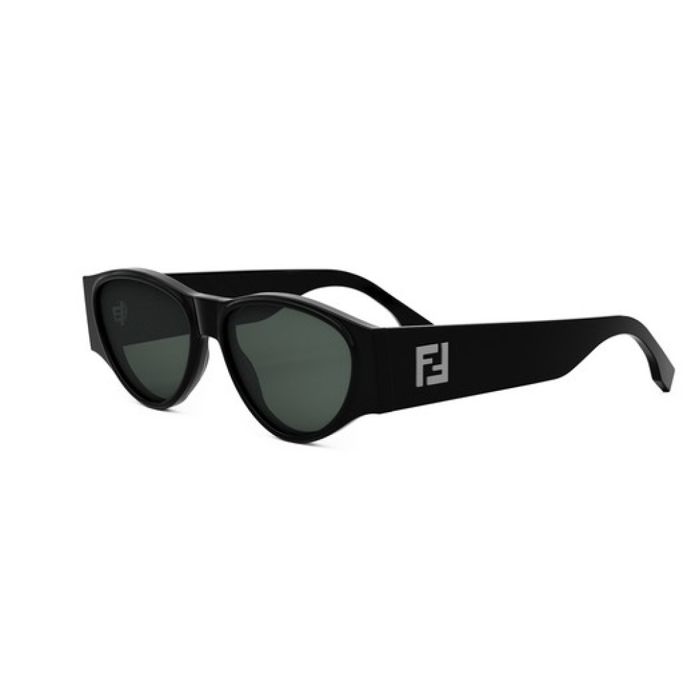 Fendi FE40158I - 01N - 55 Occhiali da sole Black Oval