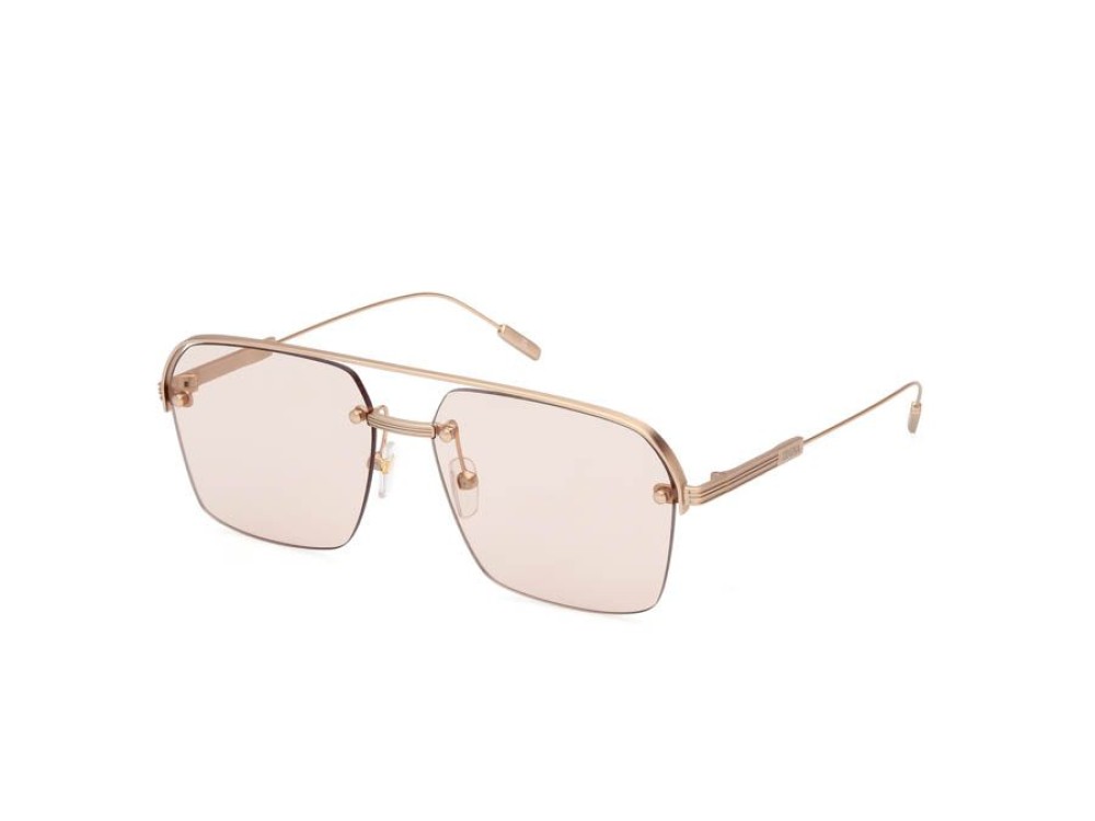 Zegna EZ0213 - 29E - 59 Occhiali da sole Rose gold Pilot (Aviator)