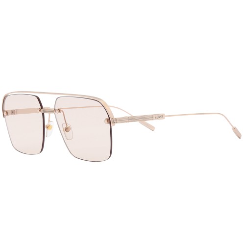 Zegna EZ0213 - 29E - 59 Occhiali da sole Rose gold Pilot (Aviator)
