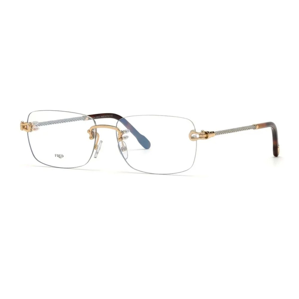 Fred FG50002U GOLD PLATED - 032 - 58 Montature ottiche Gold Square