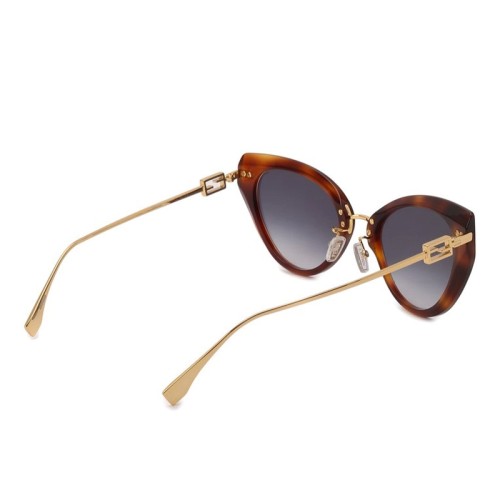 Fendi FE40014U - 53B - 54 Occhiali da sole Havana Cat Eye
