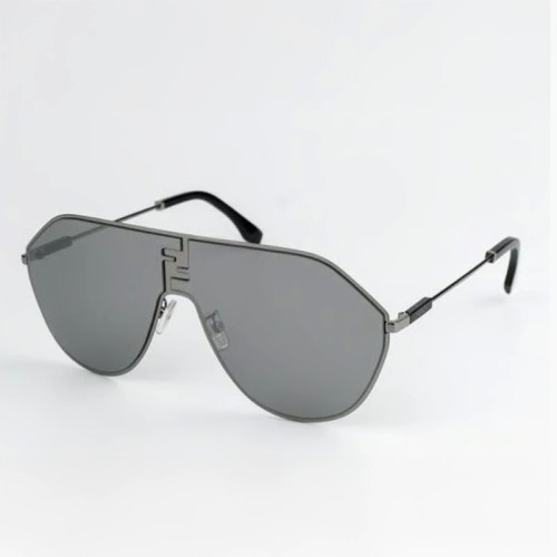 Fendi FE40080U - 12C - 65 Occhiali da sole Silver Pilot (Aviator)