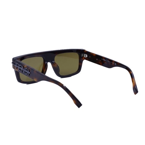 Fendi FE40091U - 53E - 54 Occhiali da sole Havana Flat Top
