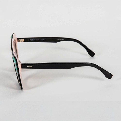 Fendi FF 0260/S - 3H253 - 52 Occhiali da sole Black Pillow (Rounded)