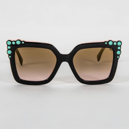 Fendi FF 0260/S - 3H253 - 52 Occhiali da sole Black Pillow (Rounded)