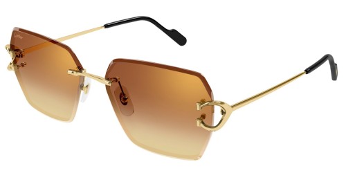 Cartier CT0466S - 004 - 58 Occhiali da sole Gold Square