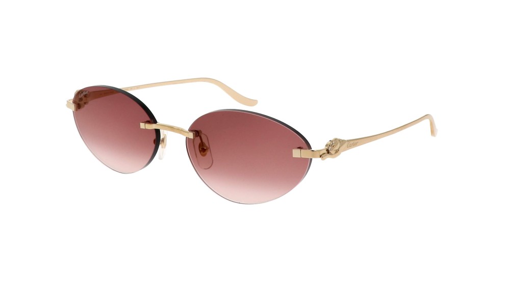 Cartier CT0504S - 002 - 58 Occhiali da sole Gold Oval