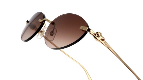 Cartier CT0504S - 003 - 58 Occhiali da sole Gold Oval