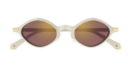 Cartier CT0540S - 005 - 48 Occhiali da sole White Oval