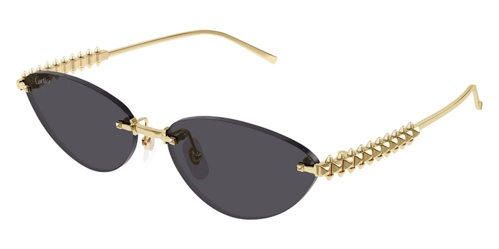 Cartier CT0543S Clash de Cartier - 002 - 58 Occhiali da sole Gold Cat Eye
