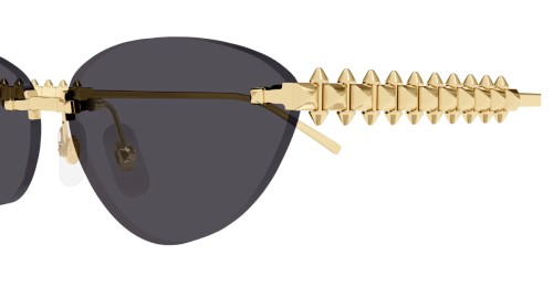 Cartier CT0543S Clash de Cartier - 002 - 58 Occhiali da sole Gold Cat Eye