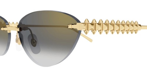 Cartier CT0543S Clash de Cartier - 001 - 58 Occhiali da sole Gold Cat Eye