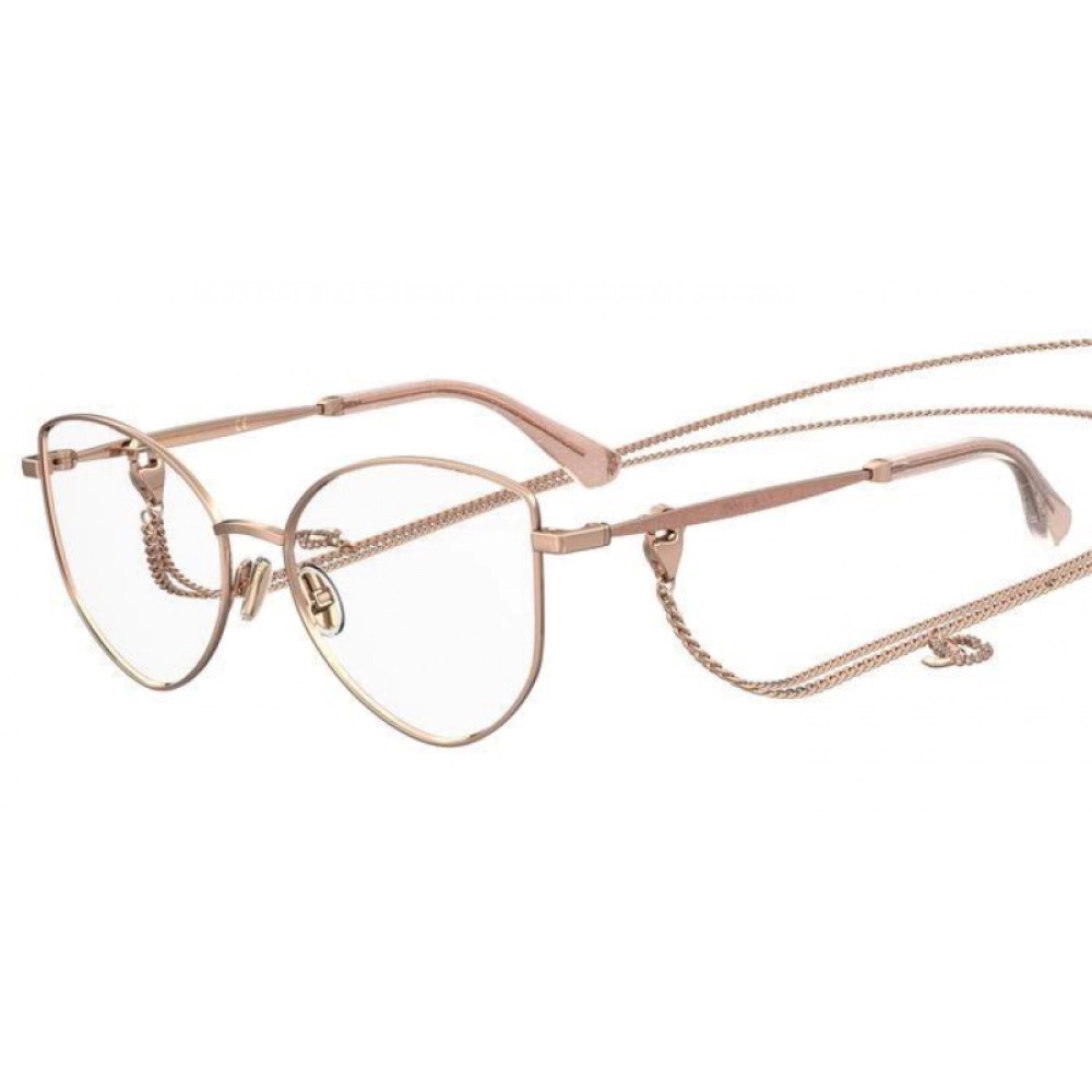 Jimmy Choo JC327 With chain - DDB - 52 Montature ottiche Rose gold Pillow (Rounded)