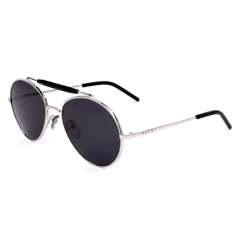Marni ME115S - 028 - 54 Occhiali da sole Silver Pilot (Aviator)