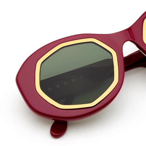 Marni XQB Mount Bromo Bordeaux - 52 Occhiali da sole Burgundy Oval