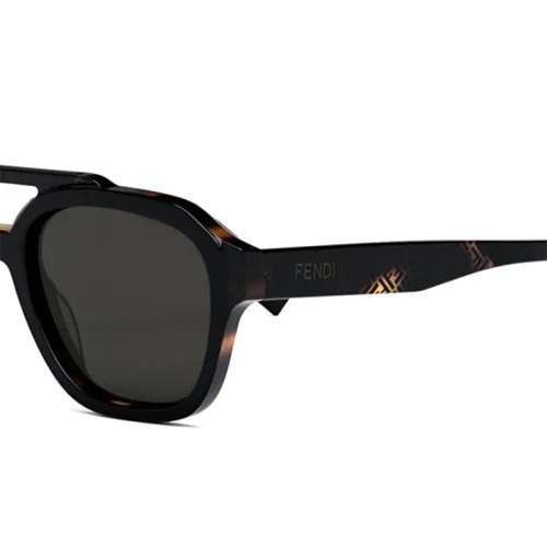 Fendi FE40076U - 01A - 52 Occhiali da sole Pilot (Aviator)
