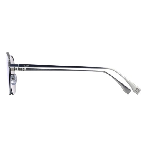 Fendi FE40004U - 17C - 55 Occhiali da sole Silver Pillow (Rounded)