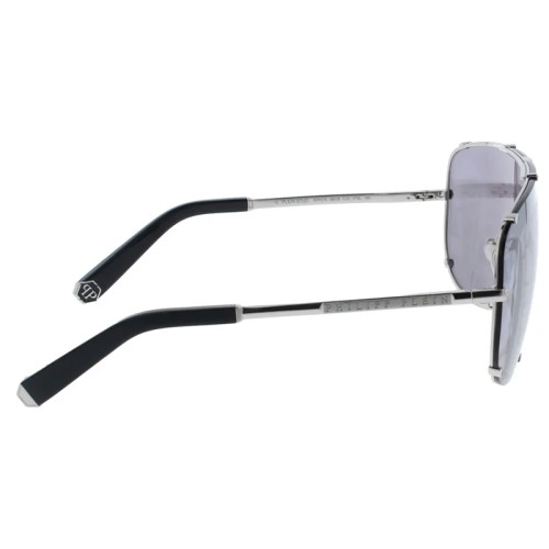 Philipp Plein SPP075 STUD 579L Occhiali da sole Silver Shield