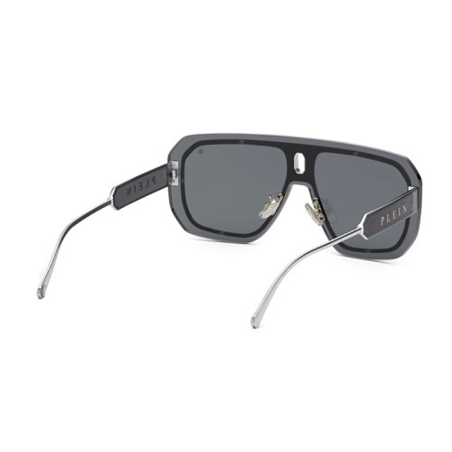 Philipp Plein SPP050 ADVENTURE MASK - 579X Occhiali da sole Silver Pilot (Aviator)