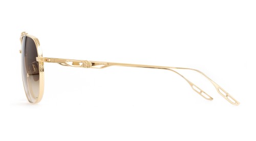 Maybach THE COMMANDER I - MG-Z62 - 64 - PLACCATO ORO (GOLD PLATED) Occhiali da sole Gold Pilot (Aviator)