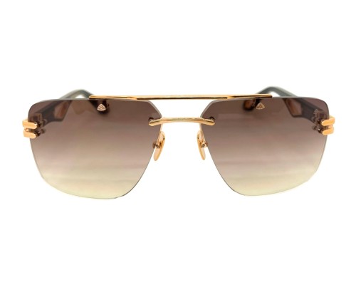Maybach THE PRESIDENT I - RG-HAS-M12 - 62 - PLACCATO ORO (GOLD PLATED) Occhiali da sole Rose gold Pilot (Aviator)