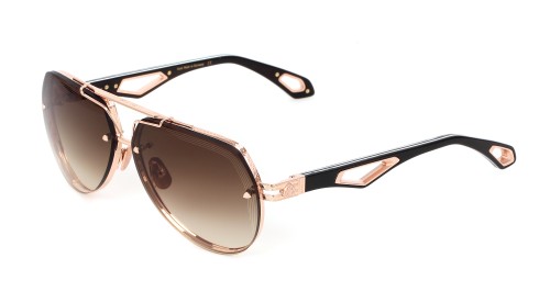 Maybach THE KING I - RG-HI-Z62 - 63 - PLACCATO ORO (GOLD PLATED) Occhiali da sole Gold Pilot (Aviator)