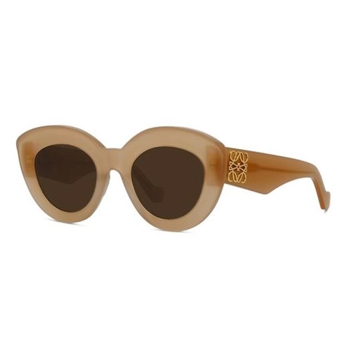 Loewe LW40051F - 72E - 53 Occhiali da sole Brown Pillow (Rounded)