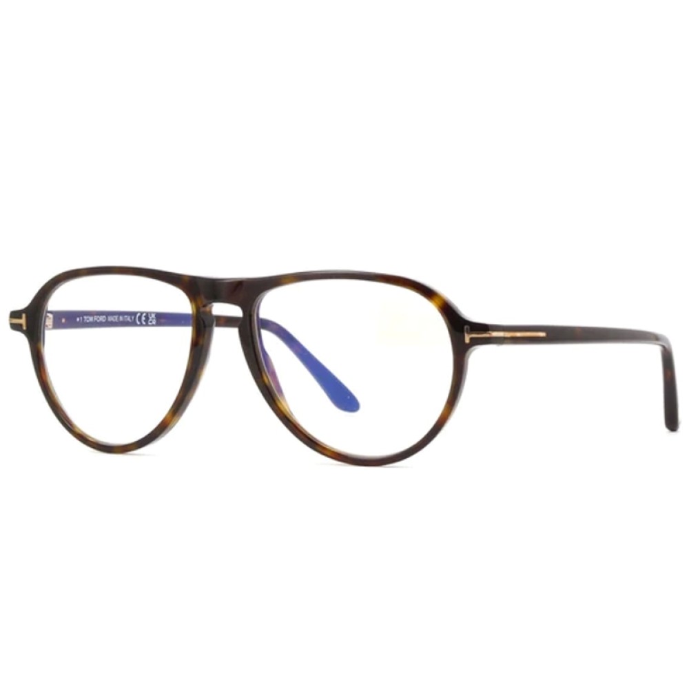 Tom Ford TF5869-B ECO - 052 - 54 - CON LENTI CON FILTRO LUCE BLU-VIOLETTA Montature ottiche Havanna Pilot (Aviator)