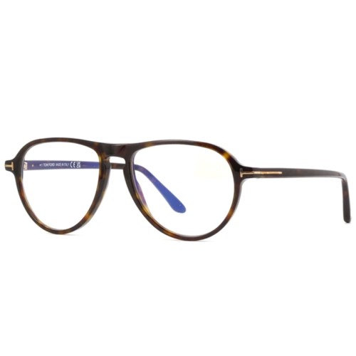 Tom Ford TF5869-B ECO - 052 - 54 - CON LENTI CON FILTRO LUCE BLU-VIOLETTA Montature ottiche Havanna Pilot (Aviator)