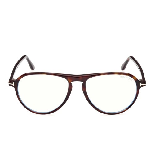Tom Ford TF5869-B ECO - 052 - 54 - CON LENTI CON FILTRO LUCE BLU-VIOLETTA Montature ottiche Havanna Pilot (Aviator)