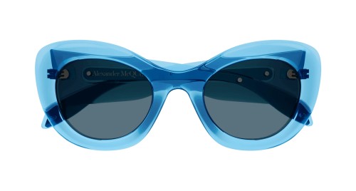 Alexander McQueen AM0403S - 004 - 52 Occhiali da sole Blue Cat Eye