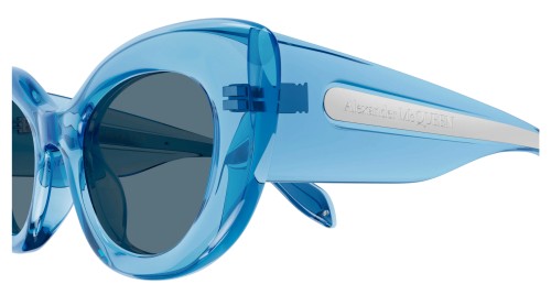 Alexander McQueen AM0403S - 004 - 52 Occhiali da sole Blue Cat Eye