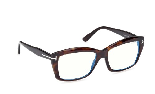 Tom Ford TF6065-B ECO - 052 - 55 - CON LENTI CON FILTRO LUCE BLU-VIOLETTA Montature ottiche Havanna Square