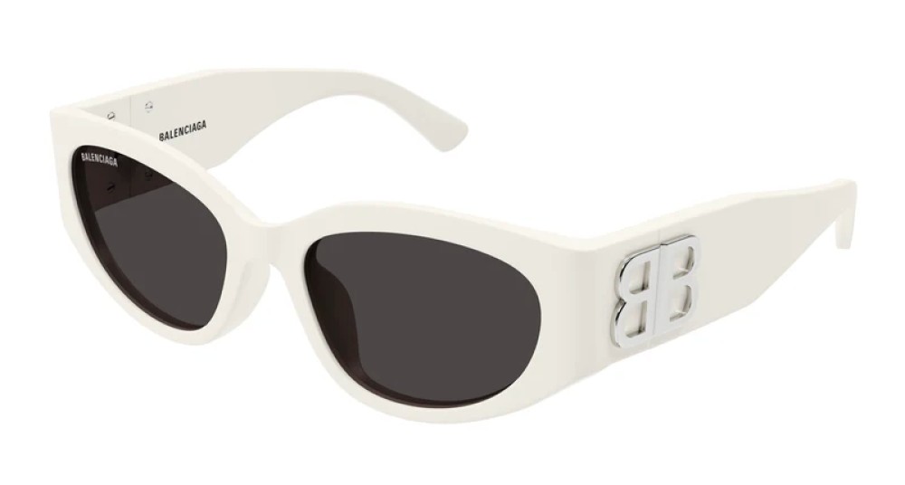 Balenciaga BB0324SK - 004 - 55 Occhiali da sole White Oval