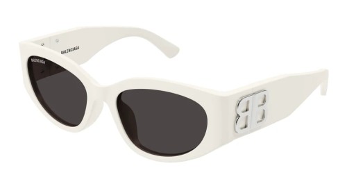 Balenciaga BB0324SK - 004 - 55 Occhiali da sole White Oval