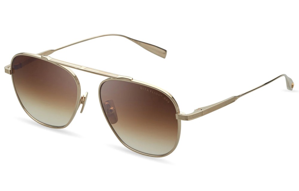 Dita FLIGHT.009 DTS409-A - 01 - 56 Occhiali da sole Gold Pilot (Aviator)