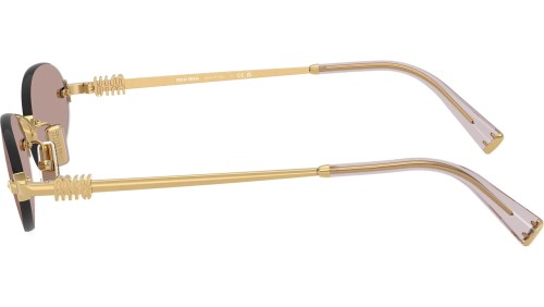 MIU MIU MU A54S - 5AK20I - 51 Occhiali da sole Gold Oval