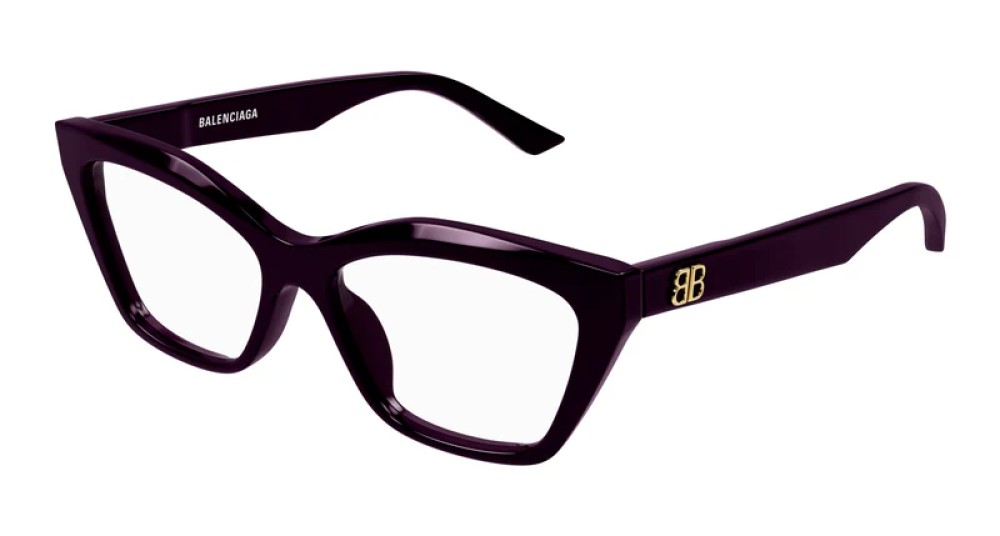 Balenciaga BB0342O - 007 - 55 Montature ottiche Purple Cat Eye