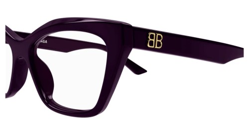 Balenciaga BB0342O - 007 - 55 Montature ottiche Purple Cat Eye