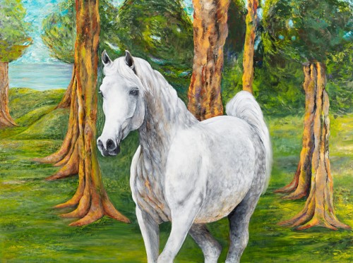 Fanni Mikó - Dipinti - HORSE - 2024, ACRYLIC, CANVAS - 120 X 160