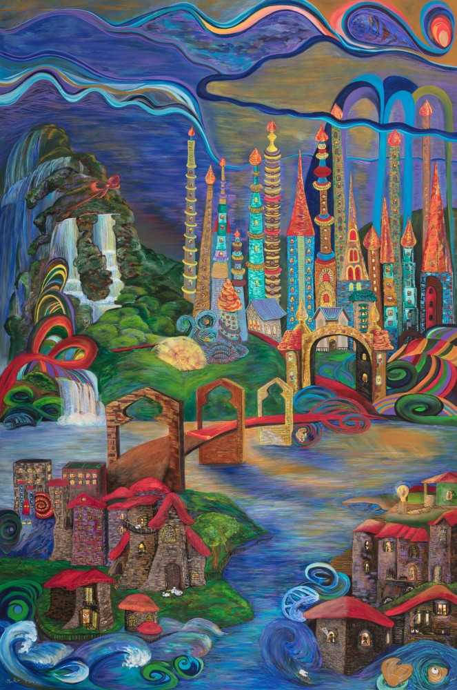 Fanni Mikó THE OTHER SIDE - 2024, ACRYLIC, CANVAS - 150 x 100 Dipinti