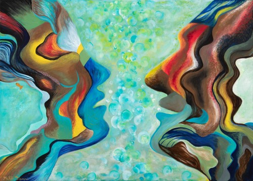 Fanni Mikó YOU AND ME - 2023, ACRYLIC, CANVAS - 50 X 70 Dipinti
